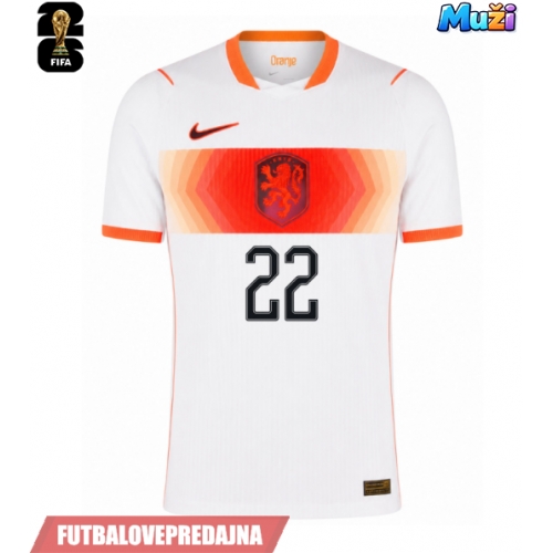 Lacne Muži Futbalové dres Holandsko Denzel Dumfries #22 MS 2026 Krátky Rukáv - Preč